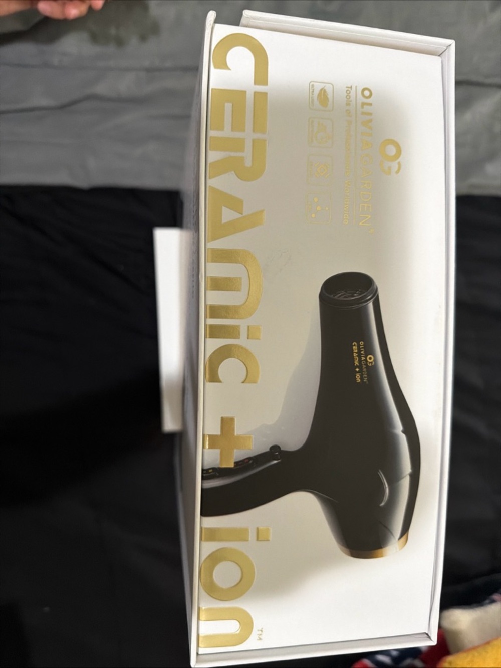 Olivia garden Professional Ceramic + Ion Hair Dryer - Black/Gold new - Picture 2 of 3